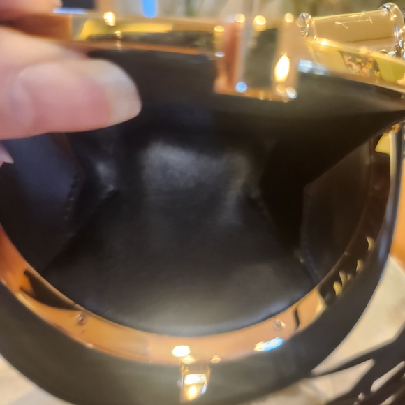 Balmain Black Leathet Crossbody Bag with Gold Accents And Bold Tassel - Picture 6 of 15